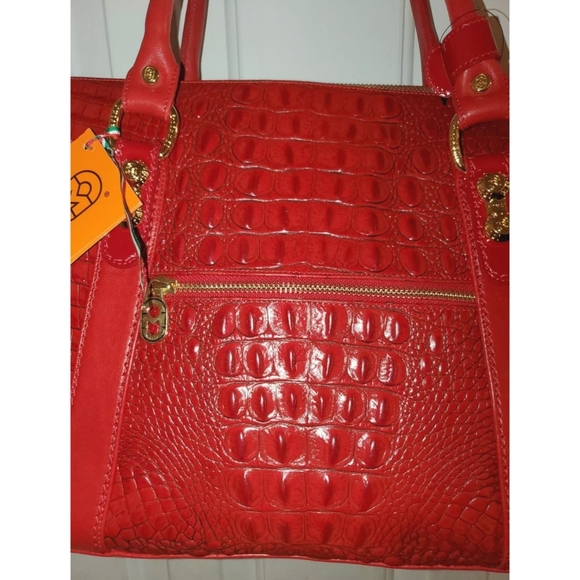 Marino Orlando Red Alligator Croc Handbag … - Picture 6 of 6